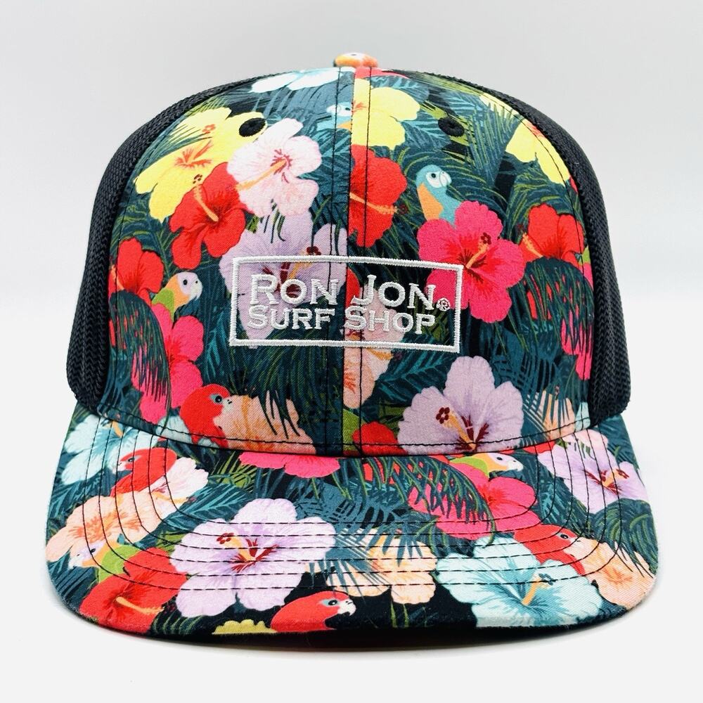 Ron Jon Surf Shop Floral Adjustable Snapback Mesh Back Cap Hat
